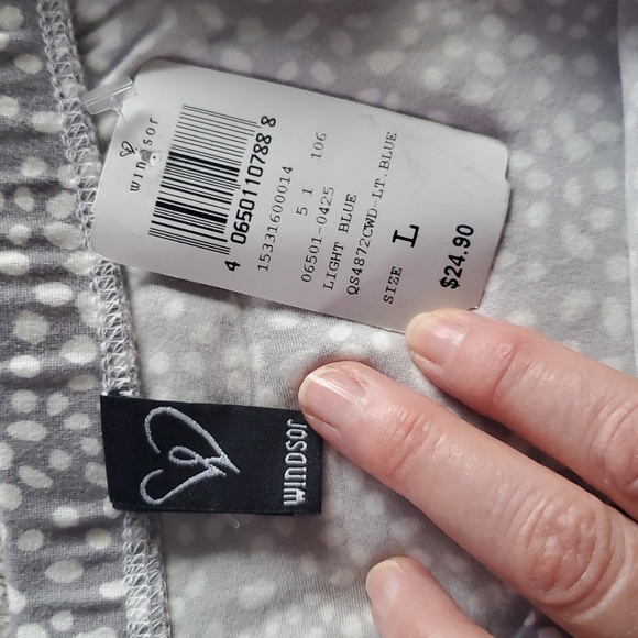 Windsor Gray Polka Dot Skirt. Size Large. - Picture 4 of 6